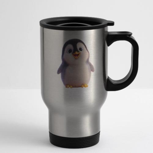 Joyful Baby Penguin - 14 oz Travel Mug with Handle