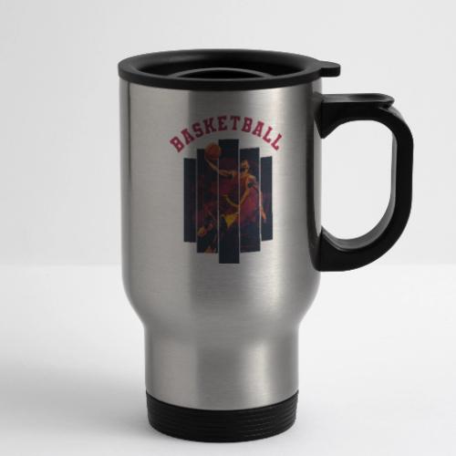Basketball Spirit - 14 oz Travel Mug with Handle
