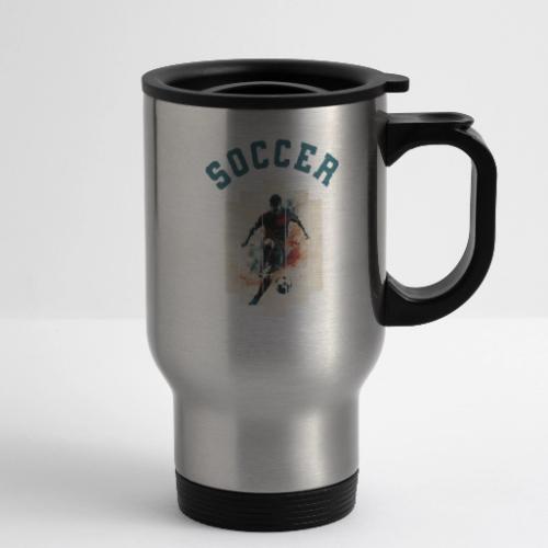 Soccer Mode On - 14 oz Travel Mug with Handle