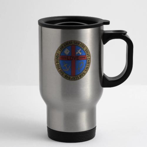 Five Solas Faith Hope Love Shirt–Christian Symbols - 14 oz Travel Mug with Handle