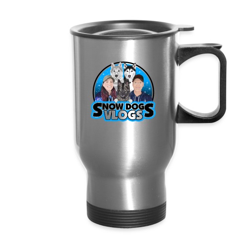 Snow Dogs Vlogs Family Logo - Travel Mug with Handle