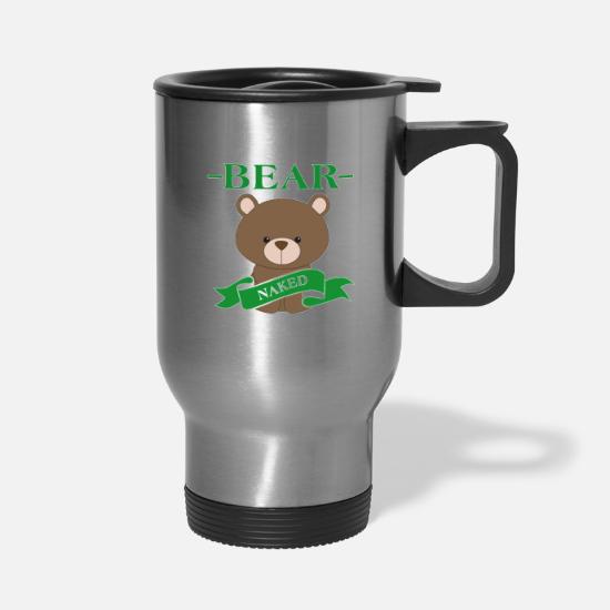 Teddy Bear Naked Funny Animal Zoo Pet Gift Kids' Travel Mug