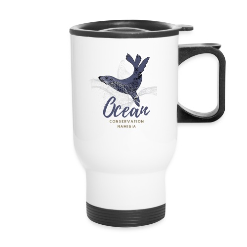 Diving Seal - 14 oz Travel Mug with Handle