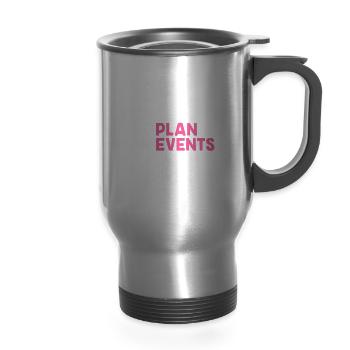 Funny Wedding Planner Event Planning Event Planner - 14 oz Travel Mug with Handle - silver - Front