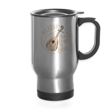 Renaissance Fair Outfit Medieval Ren Faire - 14 oz Travel Mug with Handle - silver - Front