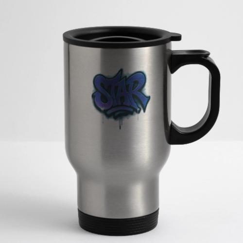 Cosmic STAR Graffiti Tag Tee - 14 oz Travel Mug with Handle