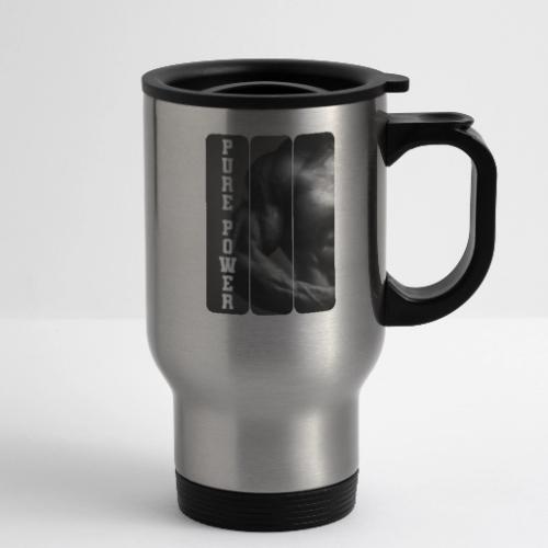 Bodybuilding: Pure Power - 14 oz Travel Mug with Handle