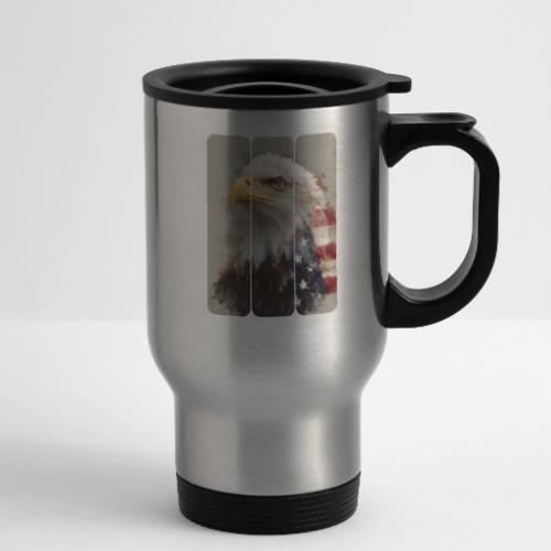 USA: Eagle of the Free - 14 oz Travel Mug with Handle