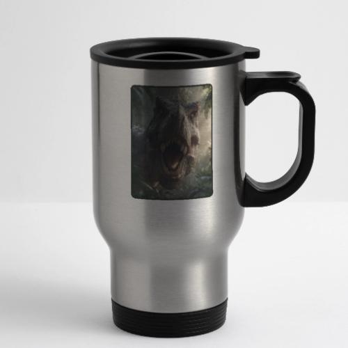 T Rex Jungle Roar Design - 14 oz Travel Mug with Handle