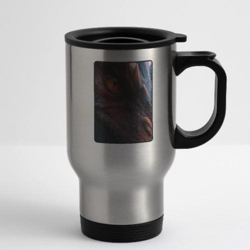 Fierce Ancient Dragon Portrait Design - 14 oz Travel Mug with Handle