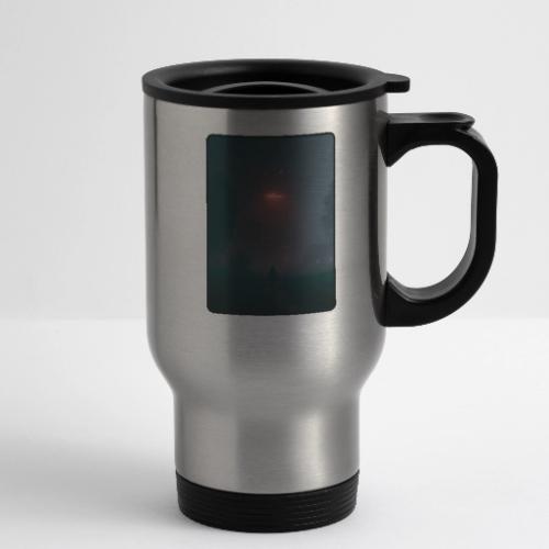 Mysterious UFO Encounter Design - 14 oz Travel Mug with Handle