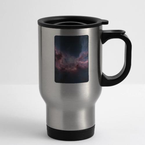 Radiant Cosmic Nebula Artwork - 14 oz Travel Mug with Handle