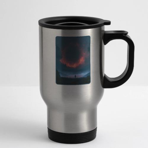 Supernova Reflection Space Scene - 14 oz Travel Mug with Handle