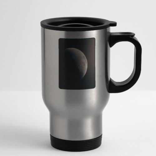 Crescent Moon Celestial Artwork - 14 oz Travel Mug with Handle