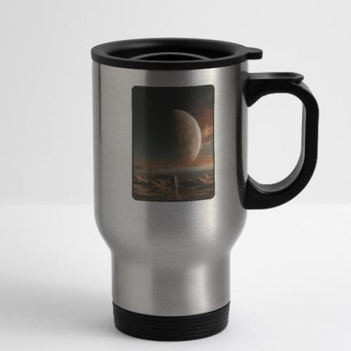 Astronaut on an Alien Moon - 14 oz Travel Mug with Handle