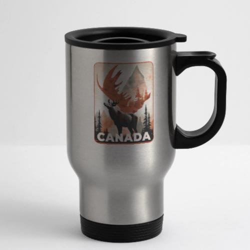 Canada Wild Spirit - 14 oz Travel Mug with Handle