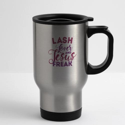 LASH LOVER JESUS FREAK - 14 oz Travel Mug with Handle