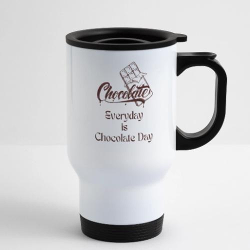Chocolate Everyday - 14 oz Travel Mug with Handle