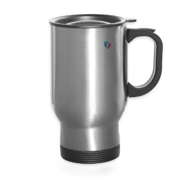 New Me Inside Pregnancy Baby Inside Pregnant Cute - 14 oz Travel Mug with Handle - silver - Front