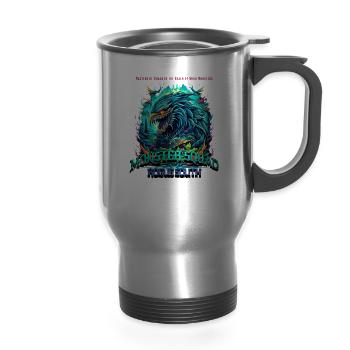 Tempest Tyrants - 14 oz Travel Mug with Handle - silver - Front