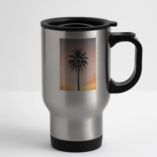 palm peace - 14 oz Travel Mug with Handle