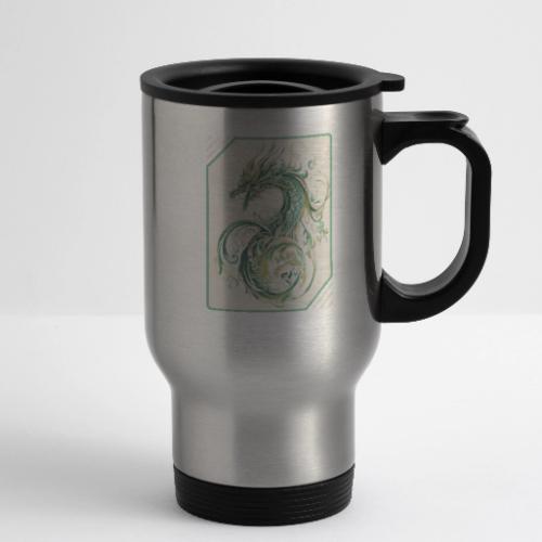 Brush of the Dragon - 14 oz Travel Mug with Handle