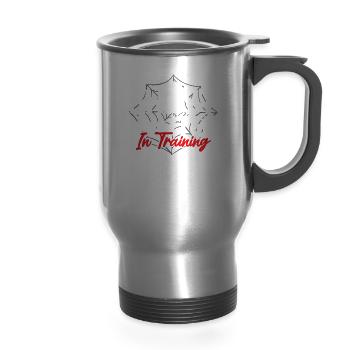 Ghost Hunters, Ghosts, Ghost, Ghost hunting - 14 oz Travel Mug with Handle - silver - Front