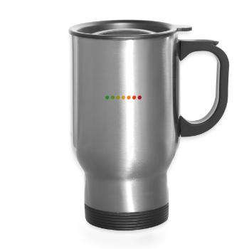 Ghost Hunters, Ghosts, Ghost, Ghost hunting - 14 oz Travel Mug with Handle - silver - Front