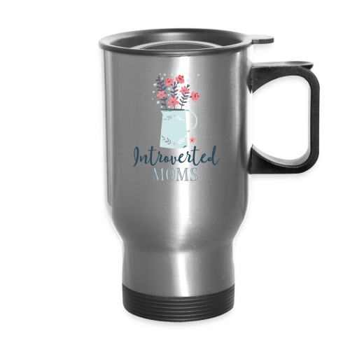 Introverted Moms Logo - Travel Mug with Handle