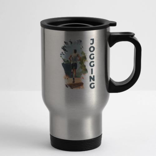 Jogging Vibes - 14 oz Travel Mug with Handle