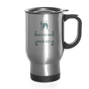 Donkey - 14 oz Travel Mug with Handle - silver - Front