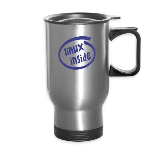 linux inside - 14 oz Travel Mug with Handle