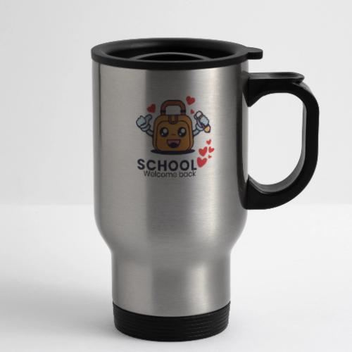 first day of school outfit- school Welcome back - 14 oz Travel Mug with Handle
