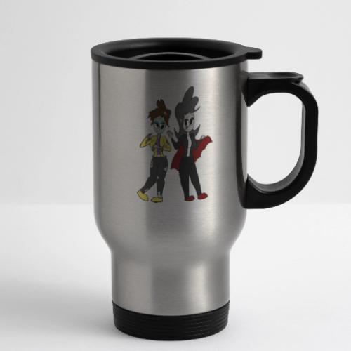 Vampire Coll and Zombie Dersy - 14 oz Travel Mug with Handle