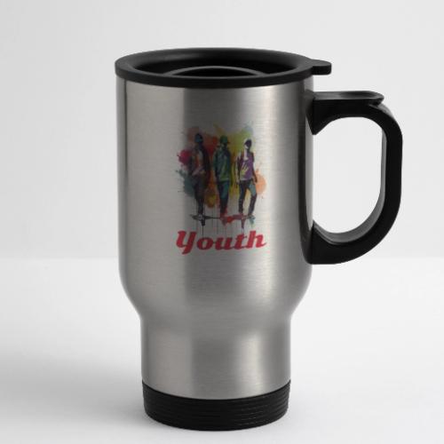 Forever Youthful - 14 oz Travel Mug with Handle