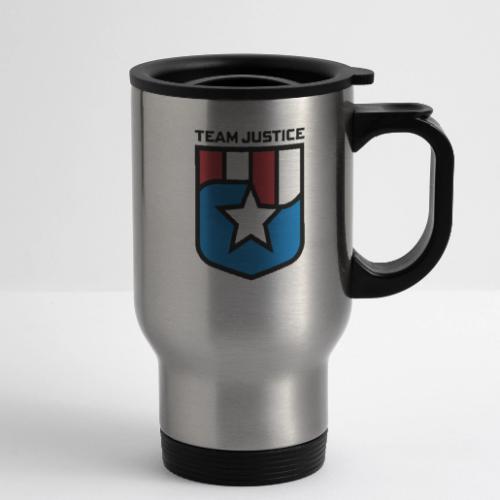 Team Justice Shield Logo - 14 oz Travel Mug with Handle