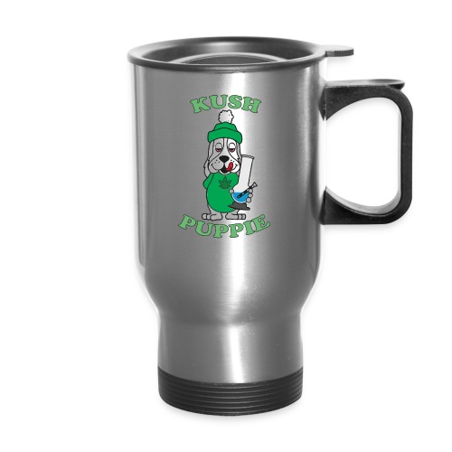 Kush Puppie - 14 oz Travel Mug with Handle