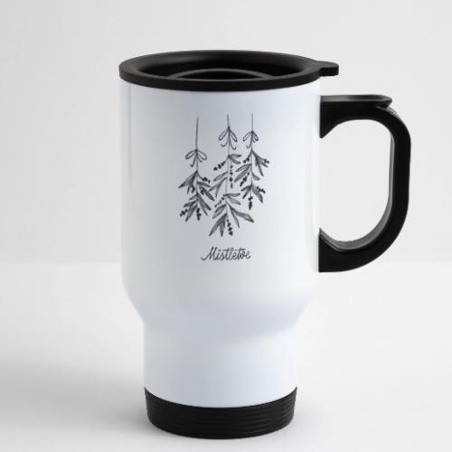 Mistletoe - 14 oz Travel Mug with Handle