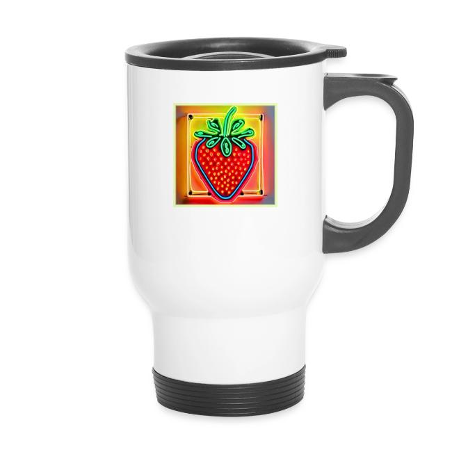 Colorful Strawberry Neon Glow