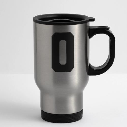 Varsity Letter O Collegiate Monogram - 14 oz Travel Mug with Handle