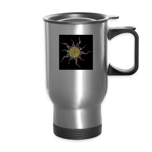 awake - 14 oz Travel Mug with Handle
