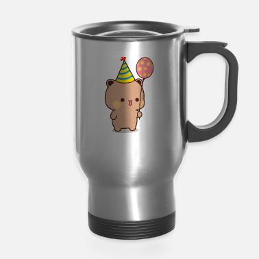 Chope à Bière En Verre Imprimée – Design Ours Et Panda Bubu Dudu, Capacité 400 Ml