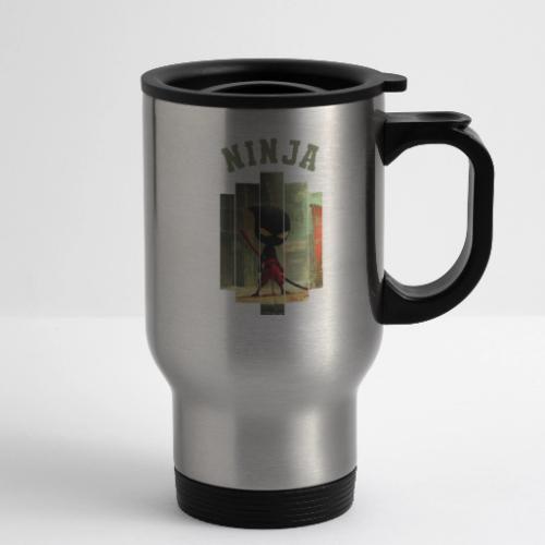 Cute Ninja Attack - 14 oz Travel Mug with Handle