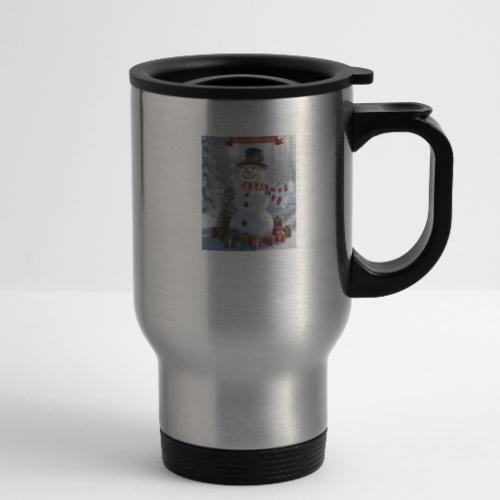 Merry Christmas - 14 oz Travel Mug with Handle