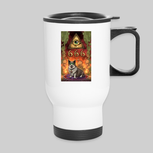 Satanic Corgi - Travel Mug with Handle