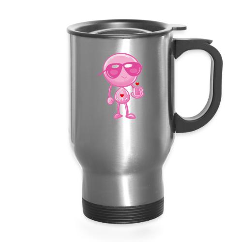 Smoon_I love Mrs S Pink - 14 oz Travel Mug with Handle