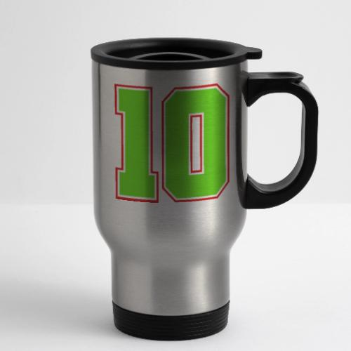 The Magic Number 10 - 14 oz Travel Mug with Handle