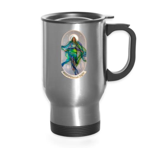 Women’s Day Thorn Sovereign T Shirt, Gift for Mum - 14 oz Travel Mug with Handle