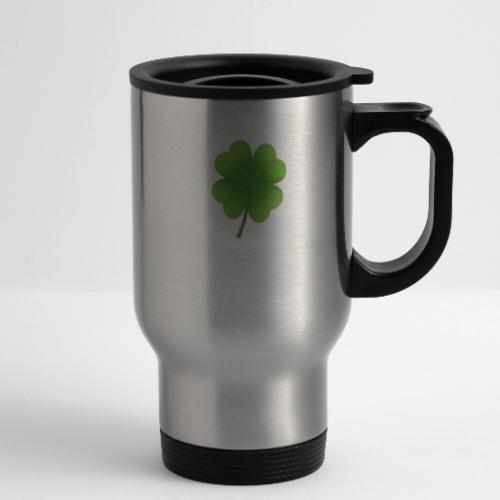 Four leaf clover - 14 oz Travel Mug with Handle