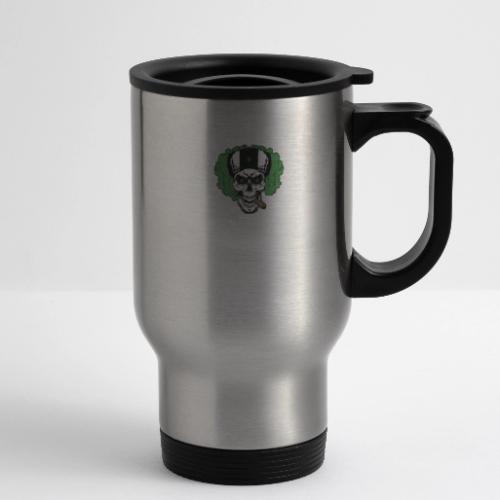 skull smoke cloud 2 - 14 oz Travel Mug with Handle